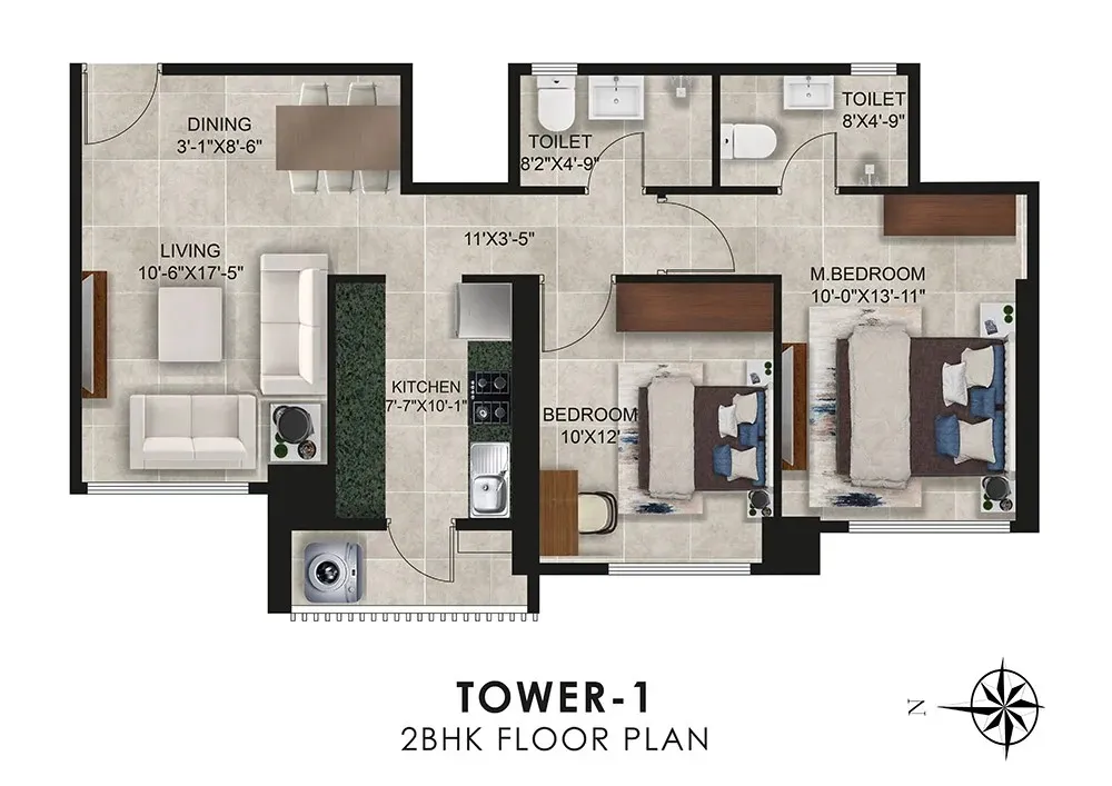 2 BHK Plan